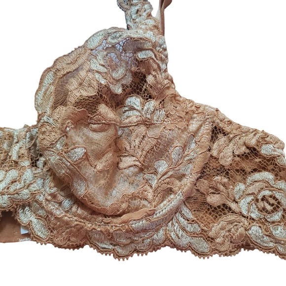 La Perla Lace Underwire Bra Ornate Size 3 / 36 Band B / C Cup Made in Italy - Picture 13 of 14